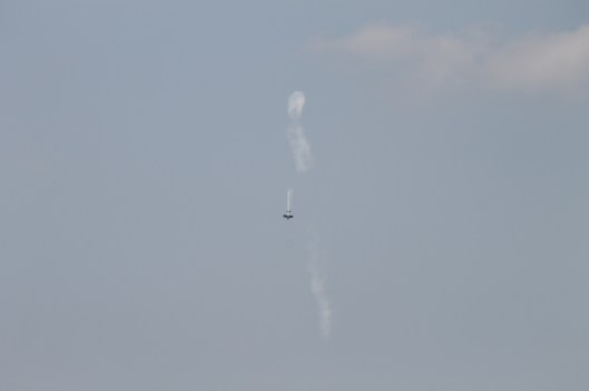 038Bi-plane with smoke-trail