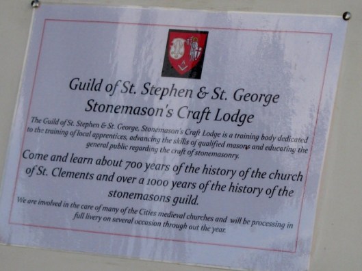 048Sign re Guild of St Stephen and St George